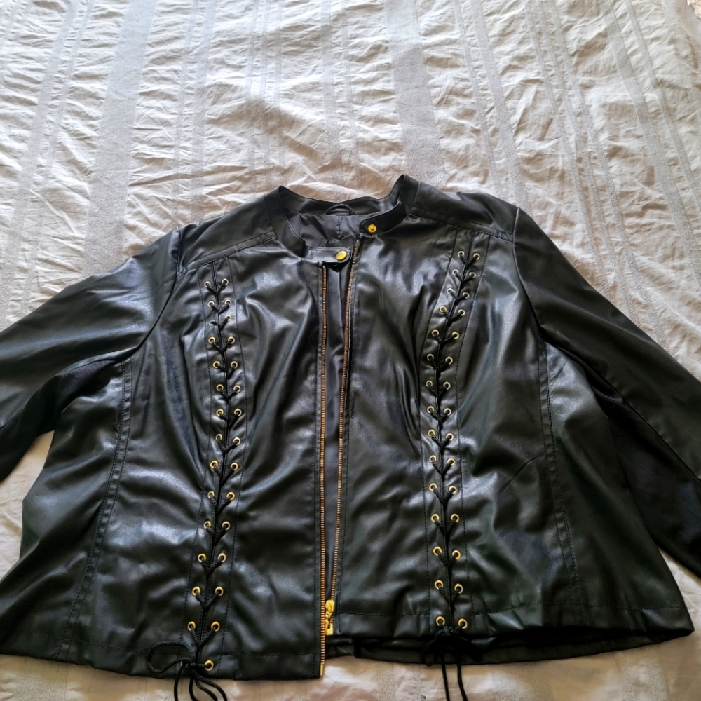 Lane Bryant faux leather jacket 26/28
